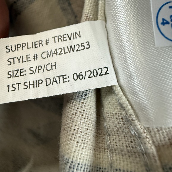 Chaps Men's S Moose Western Aztec Button Down Shirt Oatmeal Cotton Go Untucked - Picture 7 of 12